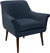 9005LNNNV Charlotte Linen Navy Blue Accent Chair