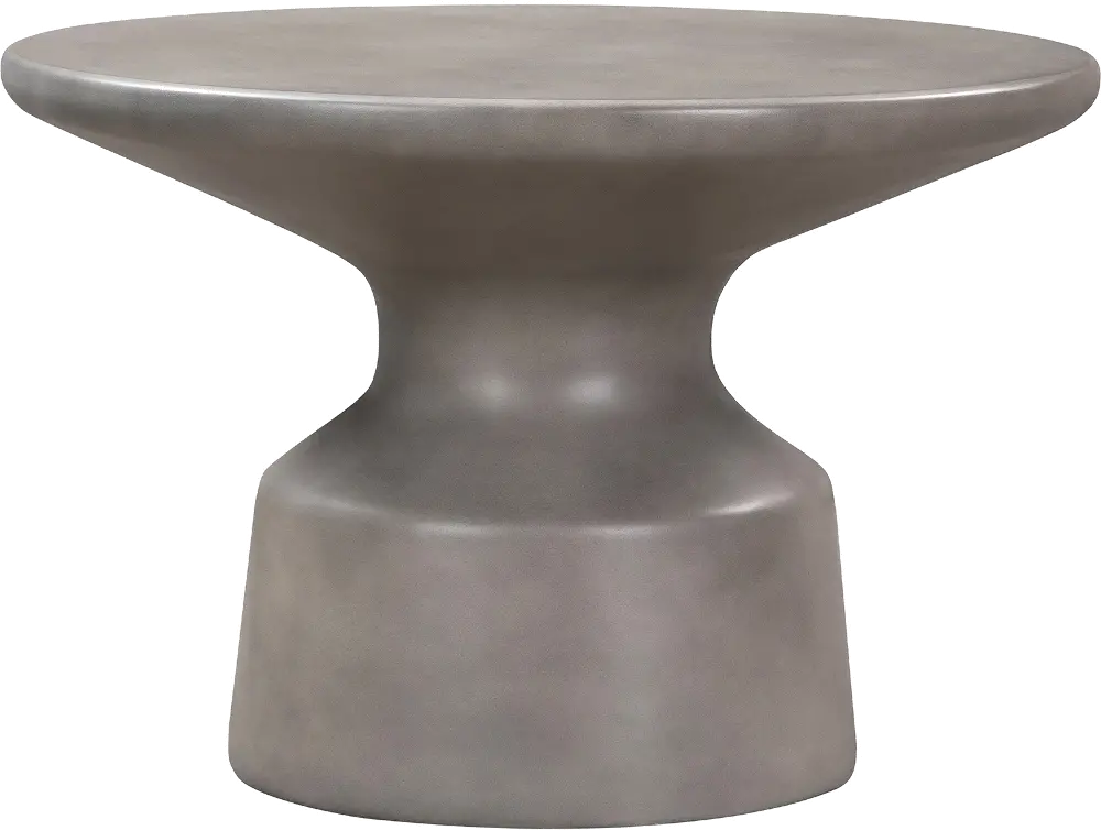 LCSFCOCCGR Sephie Round Gray Concrete Pedestal Coffee Table-1