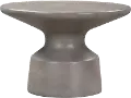 LCSFCOCCGR Sephie Round Gray Concrete Pedestal Coffee Table