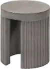Wave Round Indoor/Outdoor Gray Concrete End Table