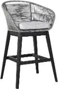 LCTFBAGRBL30 Tutti Frutti Black Outdoor Bar Stool