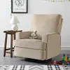 Addison Beige Velvet Nursery Swivel Recliner