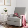Addison Light Gray Velvet Nursery Swivel Recliner