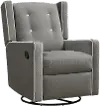 Mariella Gray Nursery Swivel Recliner Chair