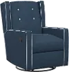Mariella Blue Nursery Swivel Recliner Chair