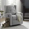 Mariella Light Gray Nursery Swivel Recliner