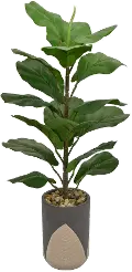 Faux Potted Leaf Plant