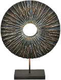 Large 17.25-Inch Multi-Colored Circle Statue