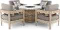 5PC/SONATA/FRPT/4CHR Sonata Patio 5 Piece Firepit Dining Set