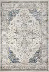 Gamaliel Blue and Ivory Bohemian 4 x 6 Area Rug