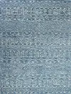 R120-AZ-2.6X8-CL208 Ephraim Geometric Blue Wool 8 Foot Runner Rug