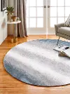 A164-WHBL-6 RND-AND106 Felton Blue and Gray 6 Foot Round Rug