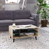Cole Light Brown Coffee Table with Storage
