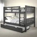 Mission Gray Full-over-Full Bunk Bed with Trundle
