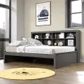 Gray Full Bookcase Daybed