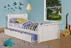 Mission White Twin Sleigh Bed with Twin Trundle