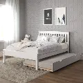 Contempo White Full Bed with Trundle