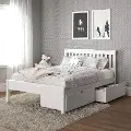 Contempo White Full Bed with Storage