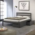 Econo Gray Full Bed with Storage Drawers