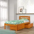 Econo Honey Twin Bed with Storage Drawers
