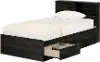 15136 Fynn Dark Gray Twin Bed and Headboard Set - South Shore