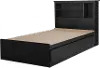 15144 Vito Black Twin Mates Bed with Bookcase Headboard Set - South Shore