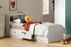 3260B2 Spark White Twin Storage Bed and Bookcase Headboard Set - South Shore