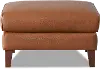 Pacer Nutmeg Top Grain Leather Ottoman - Amax Leather