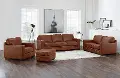 Chatsworth Brown Leather 4 Piece Living Room Set