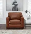 Chatsworth Brown Leather Accent Chair