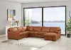 Chatsworth Brown Leather 4 Piece Sectional with Right-Facing Chaise - Amax Leather