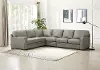 Chatsworth Gray Leather 4 Piece Sectional - Amax Leather