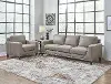 Sonoma Taupe Leather 2 Piece Living Room Set - Sofa & Chair