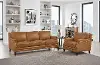 Romano Brown Leather 2 Piece Living Room Set - Sofa & Chair - Amax Leather