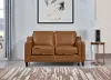 Ballari Cognac Brown Leather Loveseat - Amax Leather