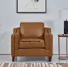 Ballari Cognac Brown Leather Accent Chair - Amax Leather