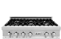 RTS-36 ZLINE Gas Rangetop - DuraSnow® Stainless Steel 36 Inch