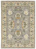 Lucca 5 x 8 Blue and Ivory Area Rug