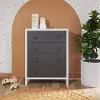 F00202.79 Orbit Black & White 4 Drawer Chest of Drawers