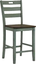 IDF-3125GR-PC Elda Green Counter Height Stool, Set of 2