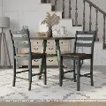 IDF-3125GY-PC Elda Dark Gray Counter Height Stool, Set of 2