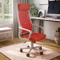 IDF-6030-RR Tilah Metal and Mesh Red Adjustable Office Chair