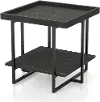 IDF-4344E Prakers Industrial Wood End Table in Black