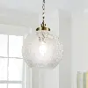 PL11-GLOBE-DBL GLAU Globe Crackle Glass Pendant Light