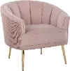 CHR-TANIAPLTWV AUVPK Tania Blush Pleated Waves Glam Accent Chair