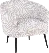 CHR-TANIAZEB BKGY Tania Grey Zebra Print Accent Chair