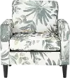 CHR-WENDY BTNCL BKGN Wendy Contemporary Cream & Green Floral Accent Chair