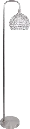 FL61-CANBEL-DBL NIK9 Canbel Silver & Crystal Floor Lamp