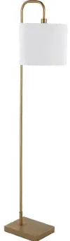 FL62-ABEL-DBL AUW Abel Off-White & Gold Metal Arched Floor Lamp