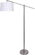 FL69-CASPR-DBL NIW Casper Minimal Nickel Floor Lamp